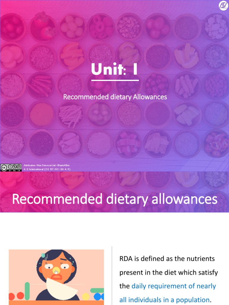 RDA-1st SEM PDF | PDF | Nutrients | Food And Drink