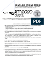 Inep 2021 Enem Exame Nacional Do Ensino Medio Primeiro Dia e Segundo Dia Digital Prova PDF