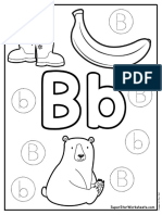 Preschool Letter BWorksheet