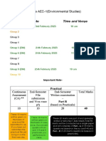 Practical Schedule and Guidelines