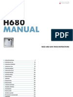 Manual H680 HYBRID Air Washer BONECO All Languages NEW PDF