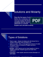Solutions and Molarity