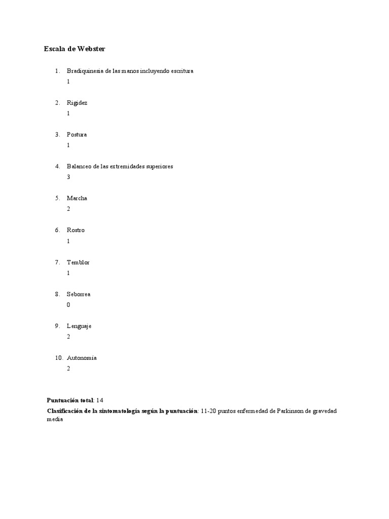 Escala de Webster | PDF