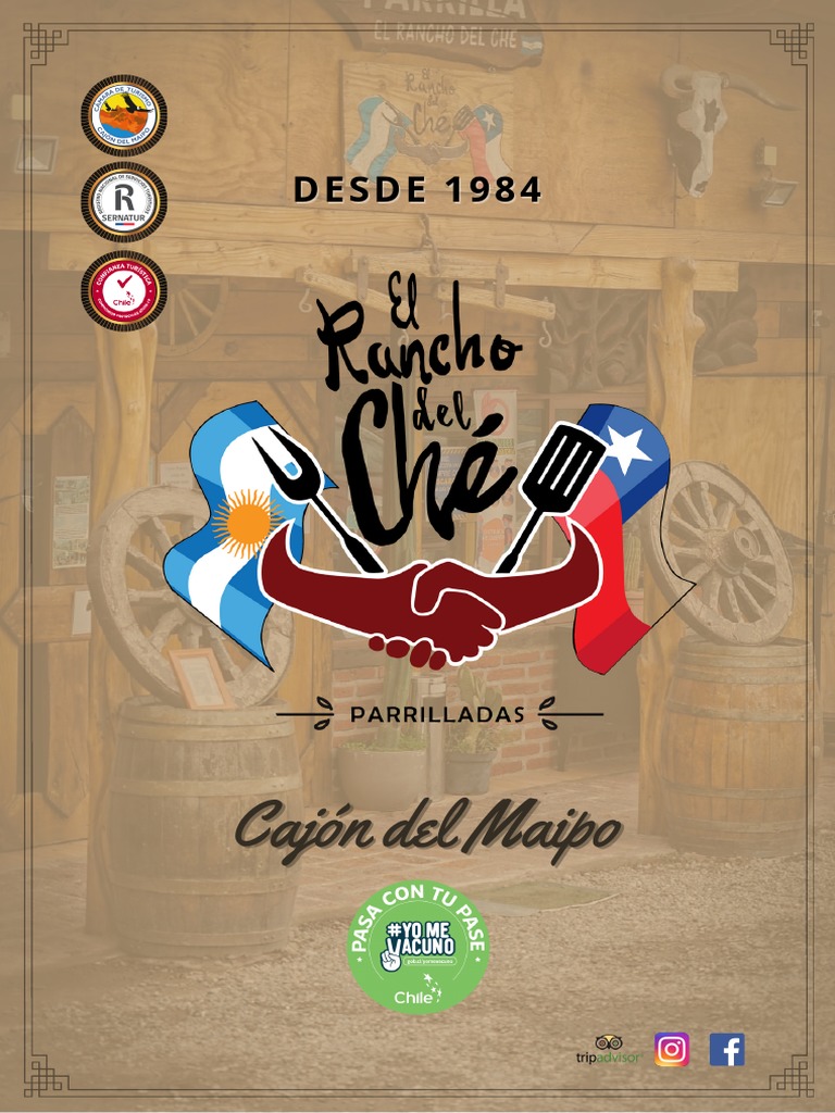 Menú del Rancho del Ché en Cajón del Maipo | PDF | Cocina | Alimentos