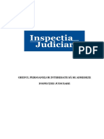 Functionarea inspectiei judiciare