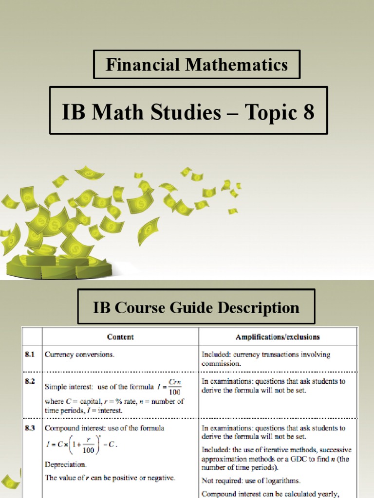 Review Topic 8 PowerPoint II | PDF | Interest | Compound Interest