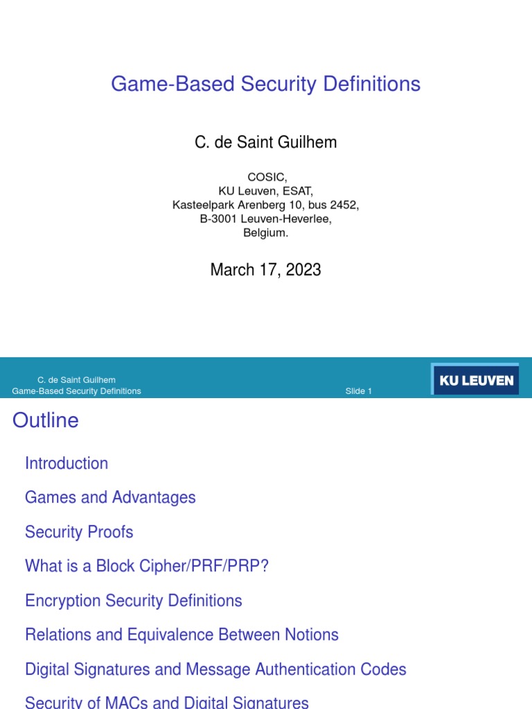 Game based definitions pdf public key cryptography function