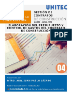04 - Introducción Elaboración Del Presupuesto y Control de Gastos Del Contrato de Construcción PDF