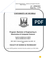 Electronic Computer Science Syllabus Sem VI Mumbai University PDF