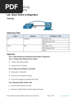 Assignment 1.1 Basic Switch Configuration