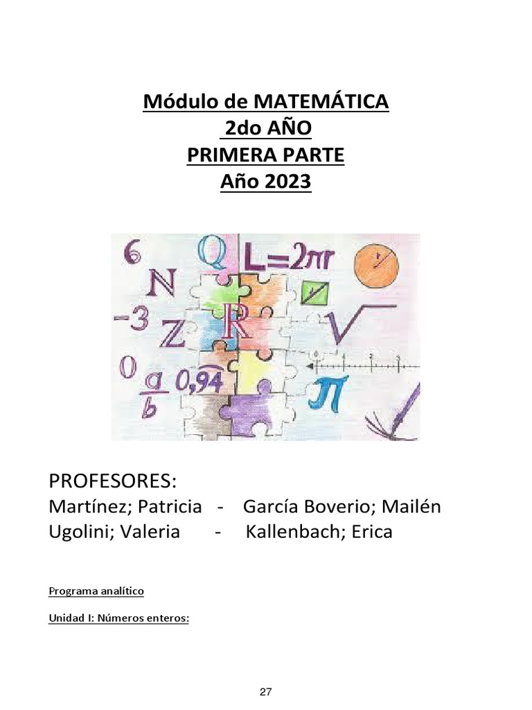 Módulo 2dos-Primera Parte | PDF | Números | Número racional