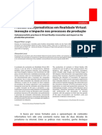 Práticas Ciberjornalísticas em Realidade Virtual: Inovação e Impacto Nos Processos de Produção