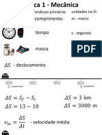 Física 1 - Velocidade e Aceleração