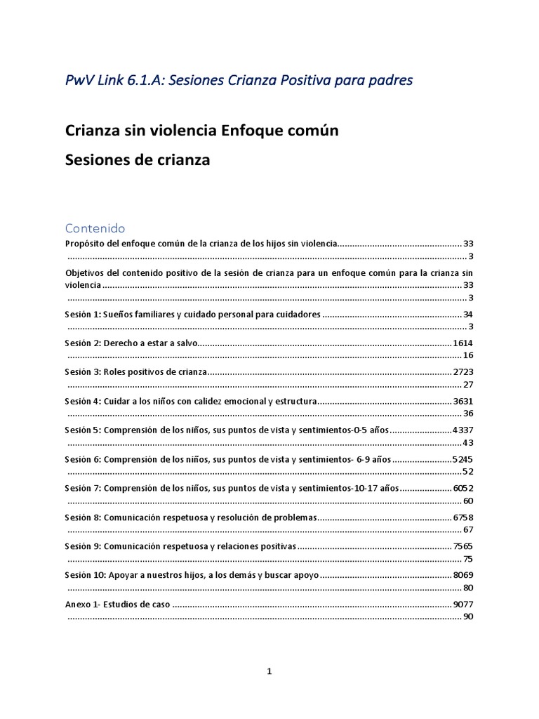 Planeaciones de Crianza Positiva para Padres PDF | PDF | Estrés ...