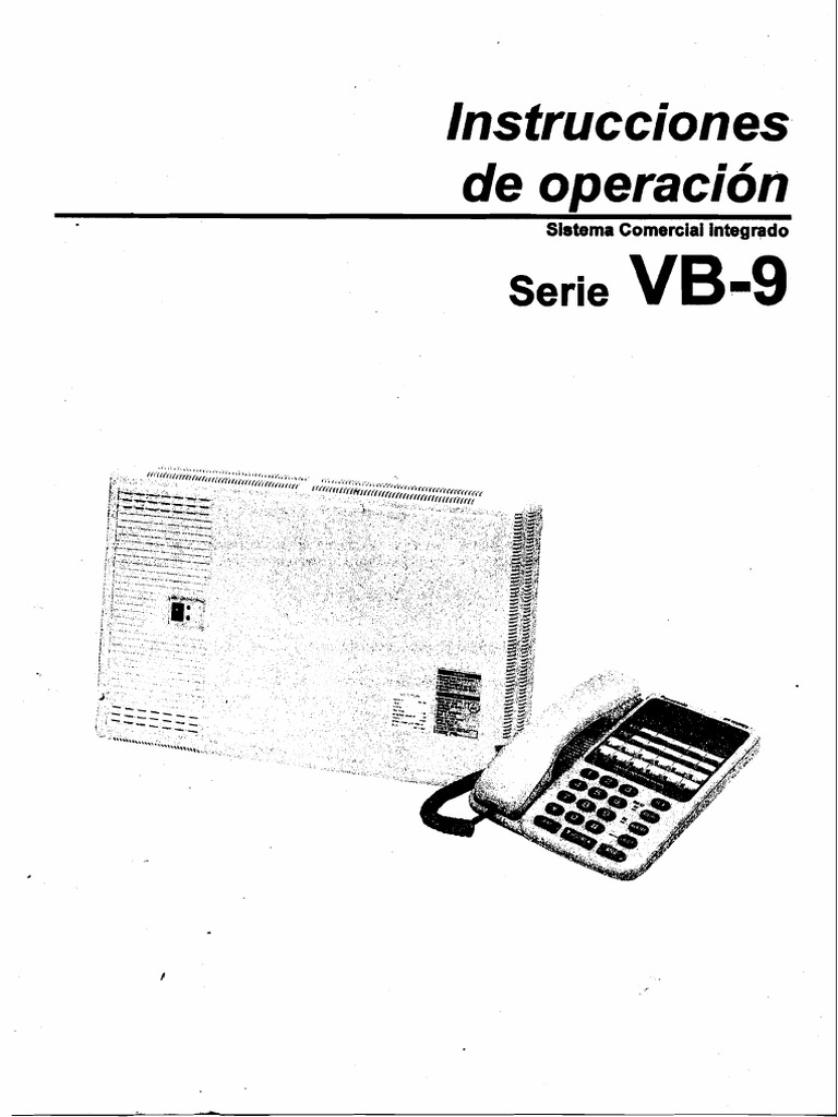 151137372 Instrucciones de Operacion Vb 9 | PDF | Teléfono | Equipo