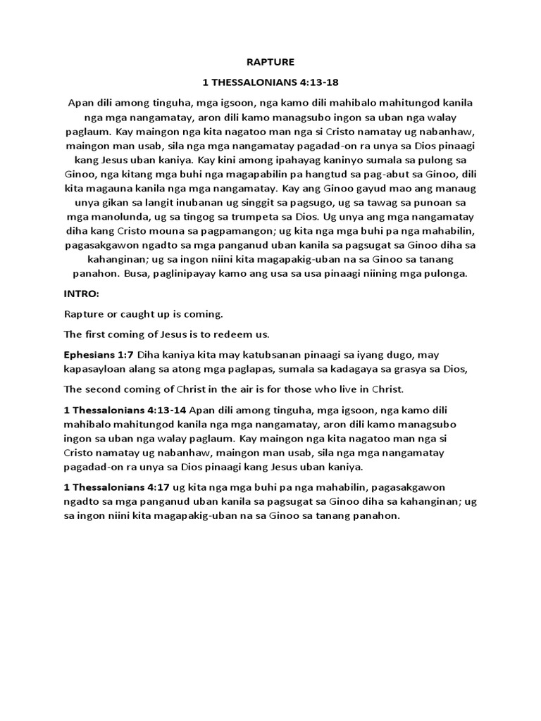 RAPTURE | PDF