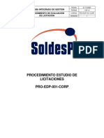 Pro Edp 001 Corp Procedimiento Evaluacion de Licitacion PDF