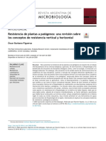 Resistencia de plantas a patógenos, una revisión sobre conceptos de resistencia vertical horizontal