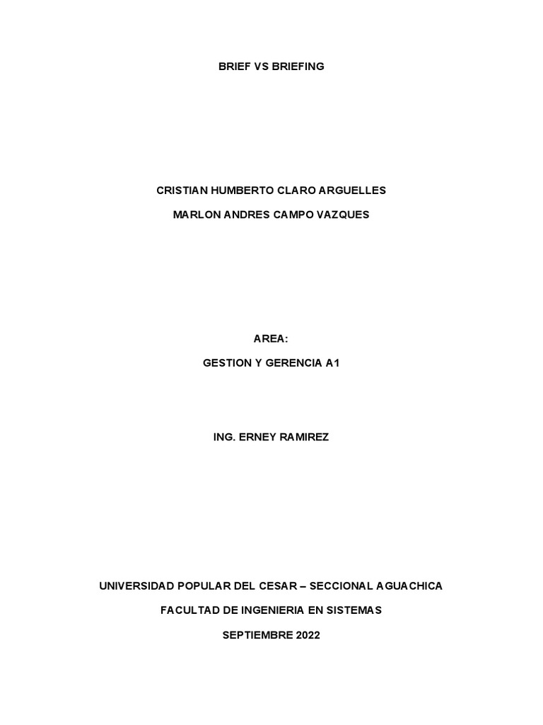 Brief VS Briefing PDF Publicidad Marketing