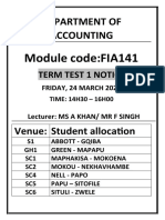 Fia141 Term Test 1 Notice