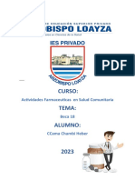 Curso: Tema: Alumno:: Actividades Farmaceuticas en Salud Comunitaria