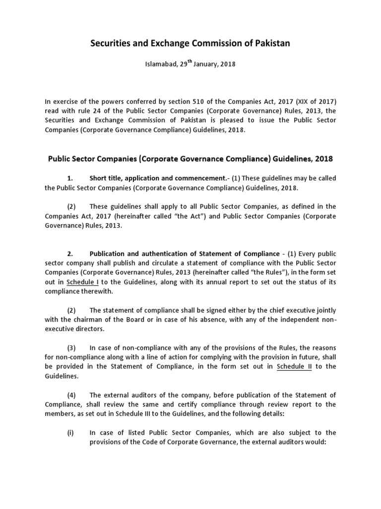 public-sector-companies-corporate-governance-compliance-guidelines