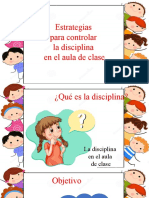 Estrategias para Controlar La Disciplina en El Aula de Clase