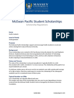 McEwan Pacific Student Scholarship 1374 Regulations