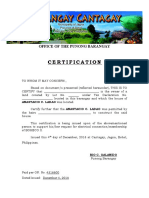 Certificate of lFOR BOHECO CONNECTION Anastacio