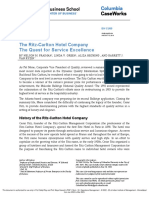The Ritz-Carlton Hotel Company The Quest For Service Excellence