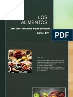 LOS Alimentos: De: Luis Fernando Yauri Palomino Curso: EPT