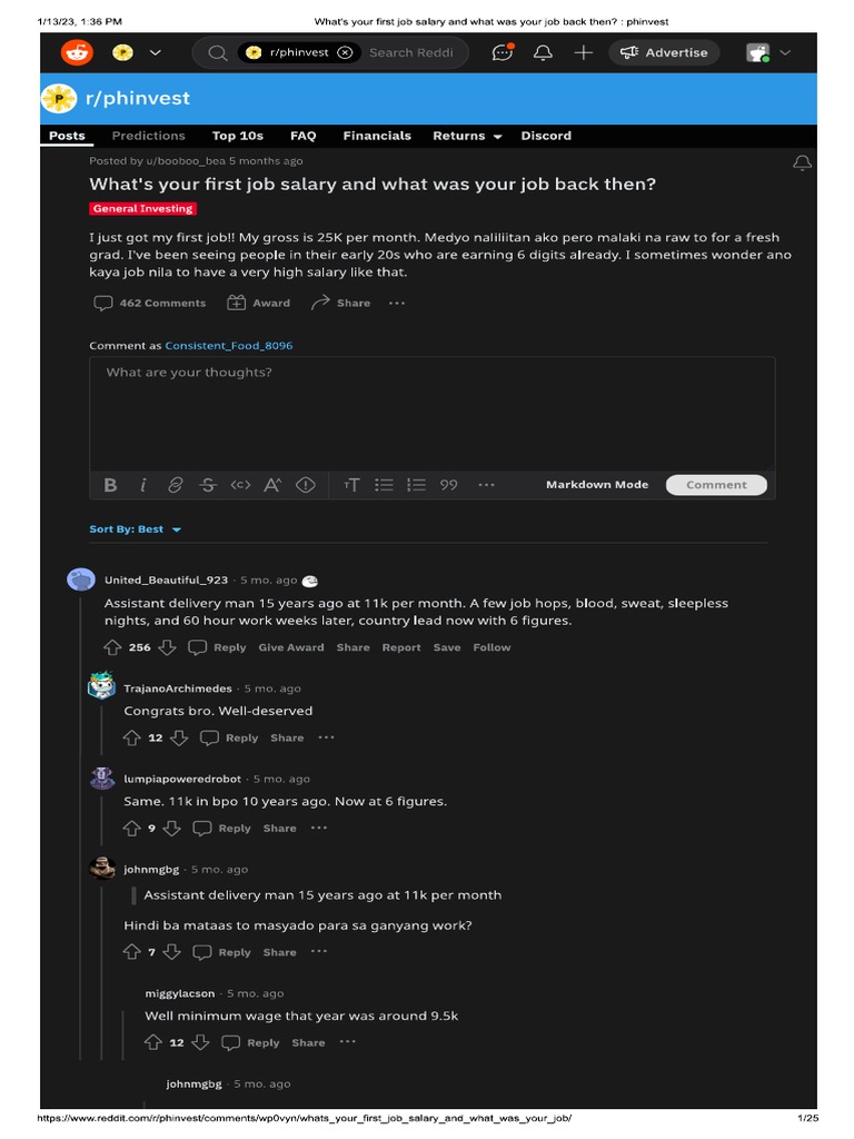 First Job Salary PDF