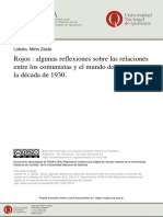 LOBATO - Rojos. Algunas Reflexiones Sobre Las Relaciones Entre Los Comunistsa y El Mundo Del Trabajo en La Decada de 1930