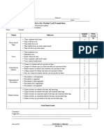 Student Presentation Rubric