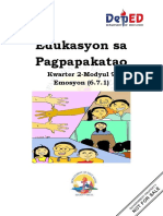 Edukasyon Sa Pagpapakatao: Kwarter 2-Modyul 9 Emosyon (6.7.1)