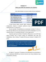 Números médios e taxas de acidentes para efeito de estatística