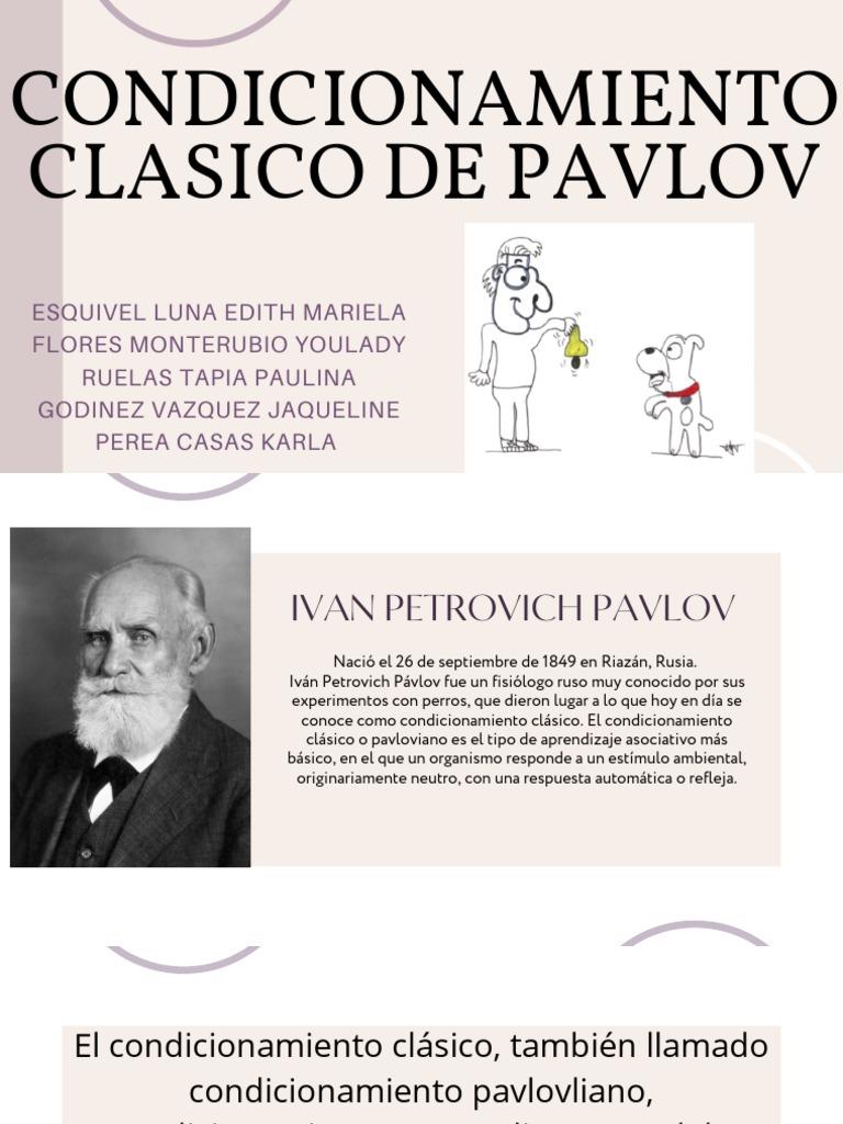 Condicionamiento Clásico de Pavlov | PDF | Teoria de la mente ...