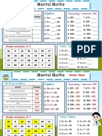 Grade 4 Mental Maths Worksheet 5 PDF