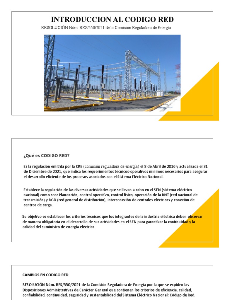 Introducción al Código de Red Eléctrico | PDF | Ingenieria Eléctrica ...