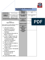 Descripción de Actividades de Aprendizaje Primaria 2