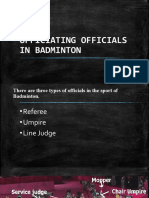 Officiating Officials in Badminton