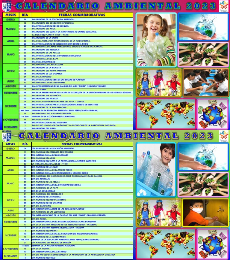 Calendario Ambiental PDF Entorno natural Residuos