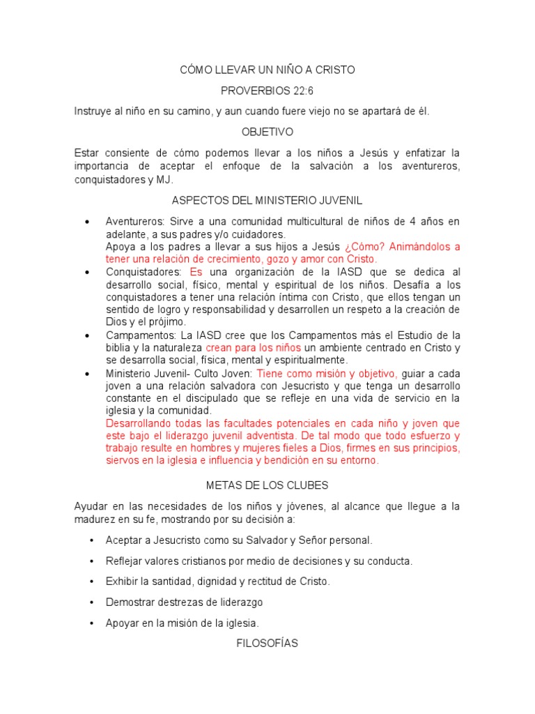 Cómo Guiar a Niños a Cristo | PDF | Jesús | Iglesia Adventista del ...