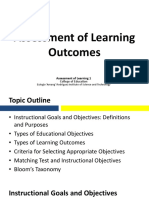 Lesson 2 - Assessment of Learning Outcomes