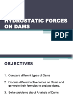 ANALYZING HYDROSTATIC FORCES ON DIFFERENT TYPES OF DAMS