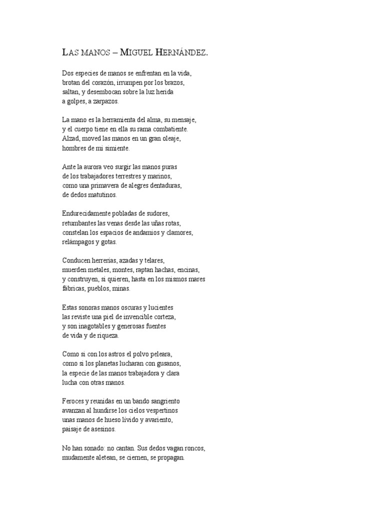 Las Manos | PDF
