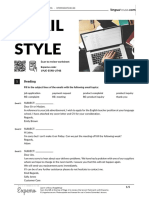 Email Style American English Student