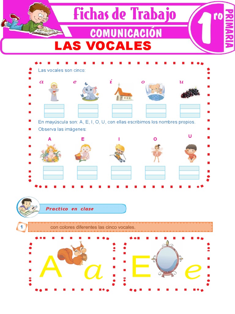 Actividades de Vocales para Primer Grado | PDF