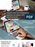 Industry and Environmental Analysis: Identifying Business Opportunities