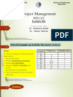 Project ManagementLecture Six